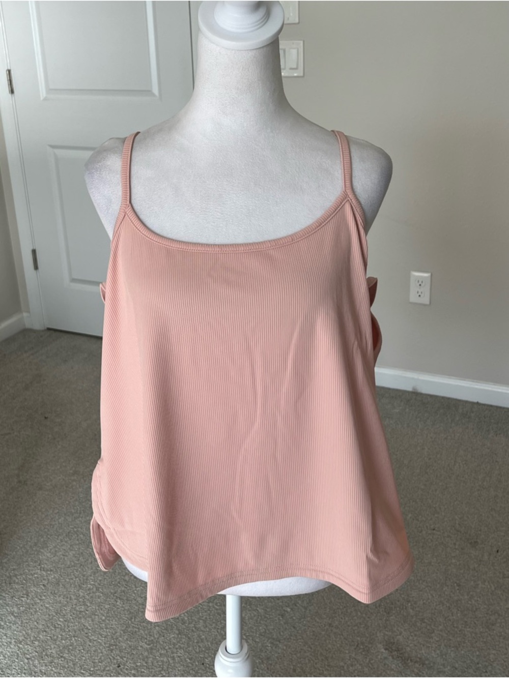 NWT Phoenix Activewear Paros Open Side Cami Women's Blush Pink Size XL